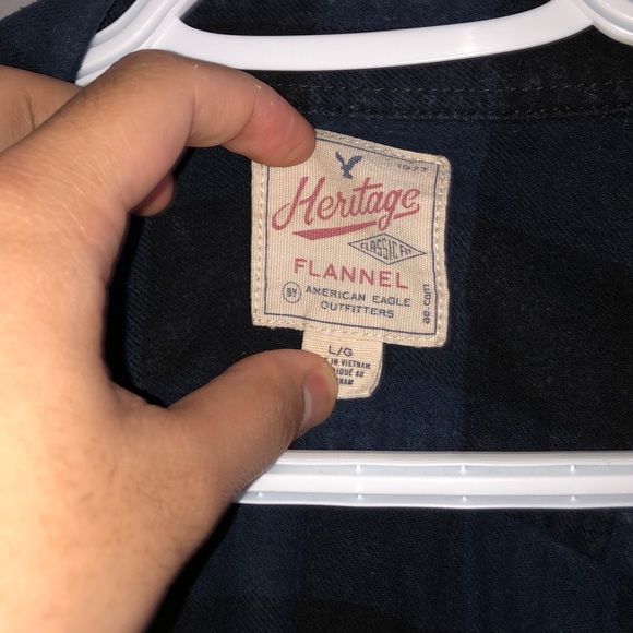 Black and Blue American Eagle Flannel - Picture 2 of 3